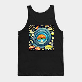 Whimsical mushrooms and moon. Tank Top